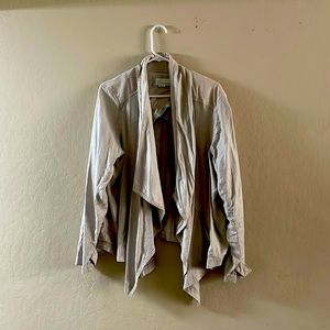 Anthro cream lightweight jacket